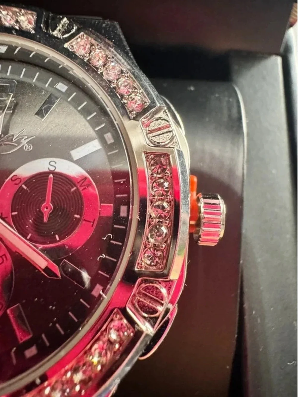 Ed Hardy Men's Silver Tone Watch with Silicone Band (Model: 50663SB-42-G02) NWT